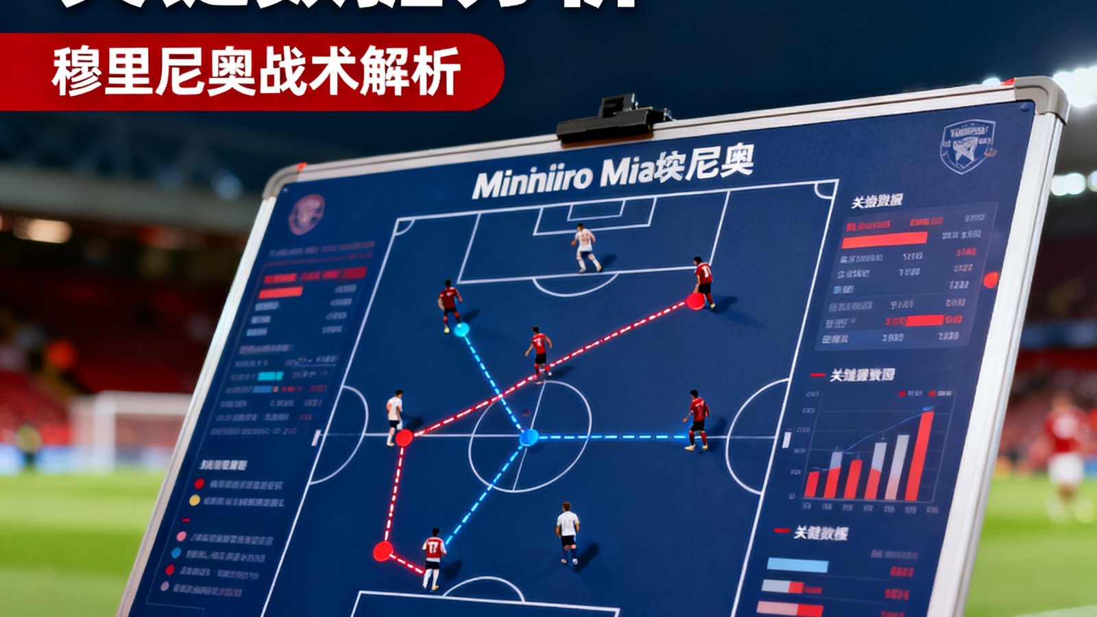 赛事资讯文章封面，包含赛后深度复盘与关键数据分析，配图穆里尼奥战术板